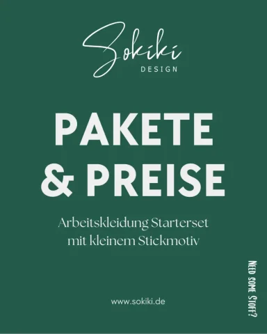 Pakete und Preise für Arbeitskleidung in modernem Design.